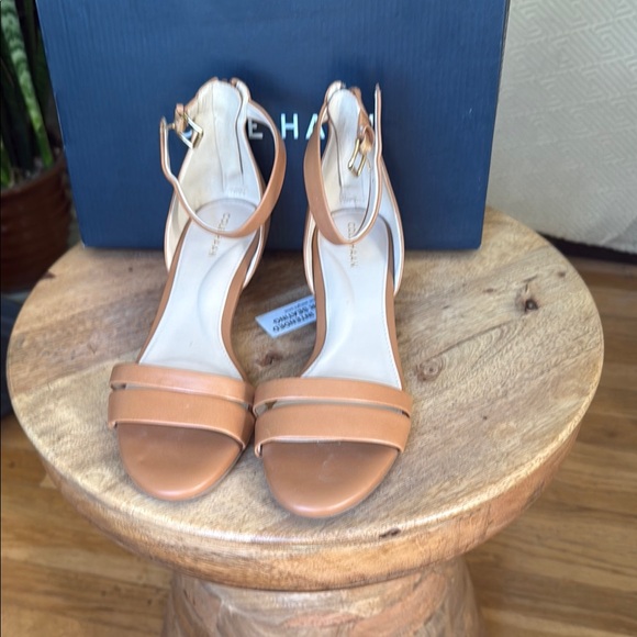 Cole Haan Tan Sandals with Crisscross Straps - Picture 2 of 3